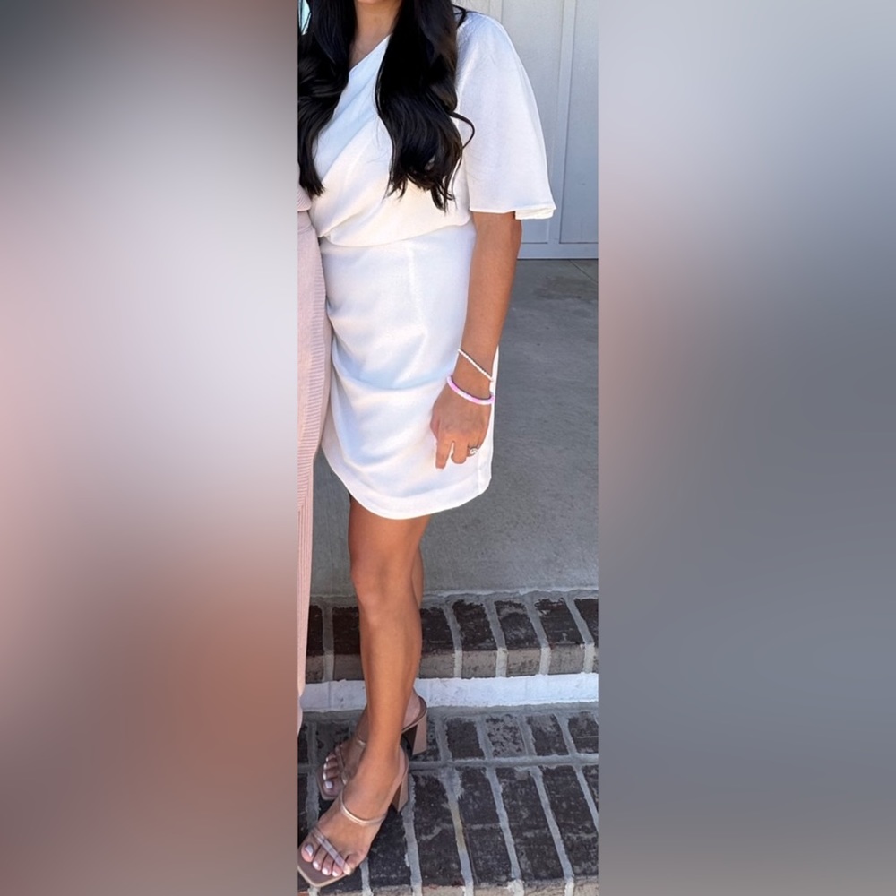 One shoulder wrap dress